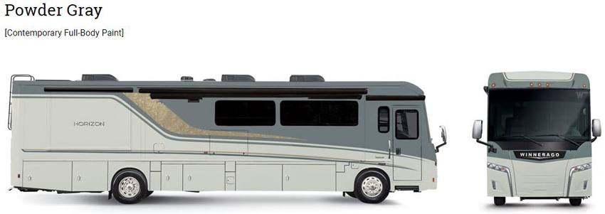 Winnebago Horizon Powder Gray Exterior